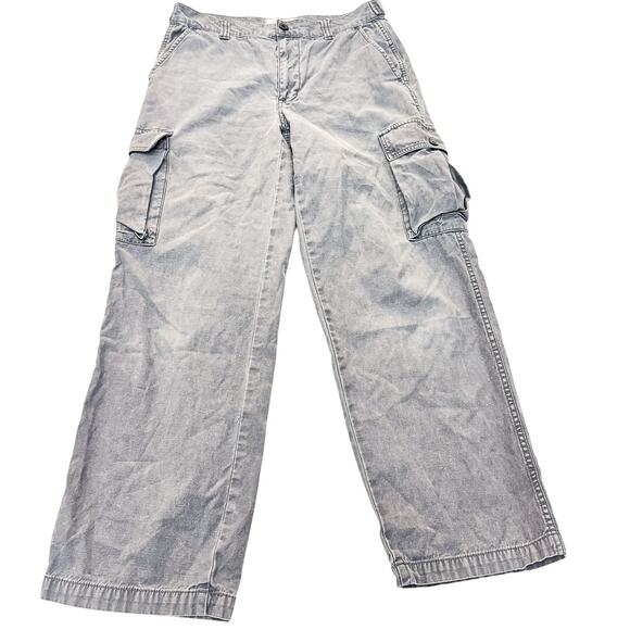 Madewell Cargo Charcoal Gray Denim Jeans Straight Leg Zip Fly Size 27 - Picture 2 of 9